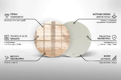 Glass candle plate Wooden boards