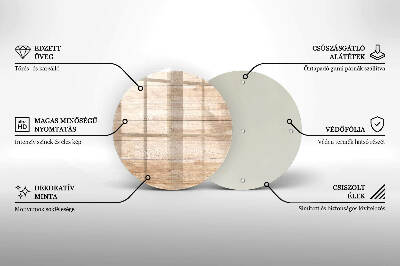Glass candle plate Wooden boards