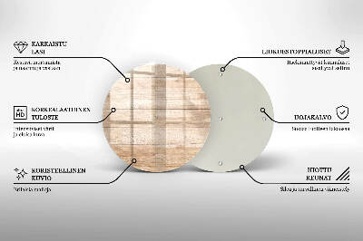 Glass candle plate Wooden boards