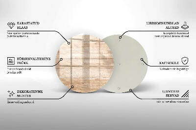 Glass candle plate Wooden boards
