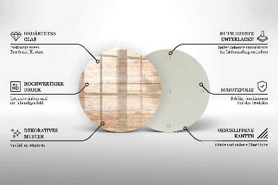 Glass candle plate Wooden boards