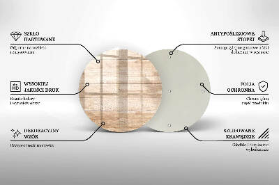 Glass candle plate Wooden boards