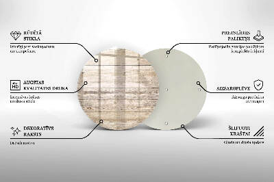 Glass candle plate Wooden boards