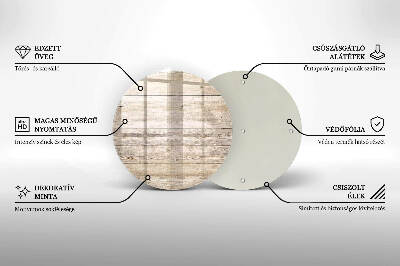 Glass candle plate Wooden boards