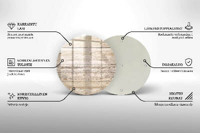 Glass candle plate Wooden boards