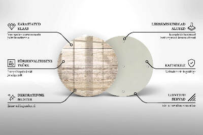 Glass candle plate Wooden boards