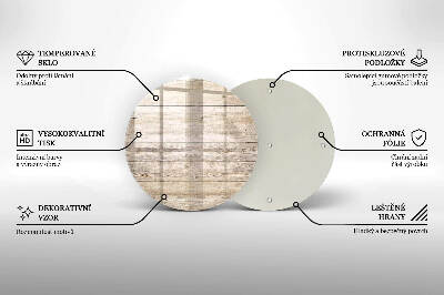 Glass candle plate Wooden boards