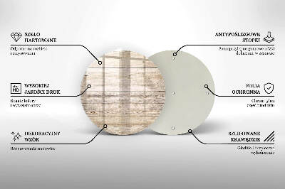 Glass candle plate Wooden boards