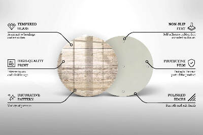 Glass candle plate Wooden boards