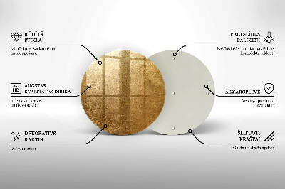 Glass candle plate Gold texture background
