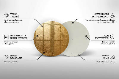 Glass candle plate Gold texture background