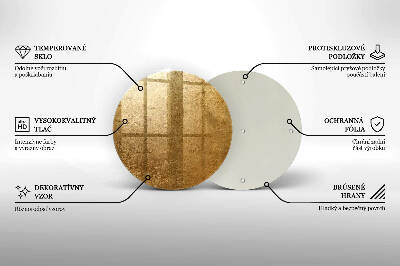Glass candle plate Gold texture background