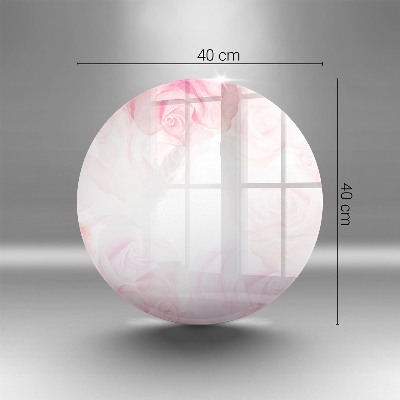 Grave candle plate Delicate roses background