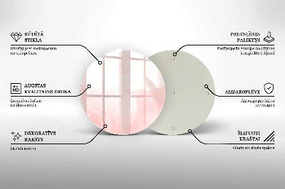 Glass candle plate Pastel roses background