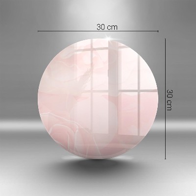 Glass candle plate Pastel roses background