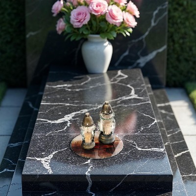 Grave candle plate Wooden plank texture