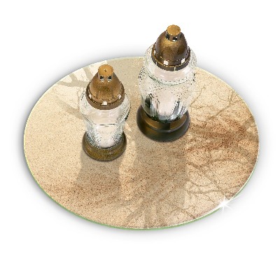 Glass candle plate Sand