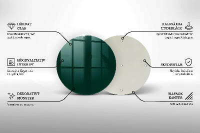Glass candle plate Green colour