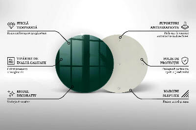 Glass candle plate Green colour