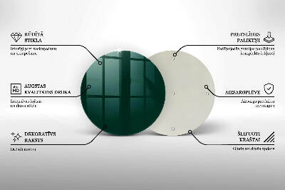 Glass candle plate Green colour