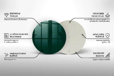 Glass candle plate Green colour