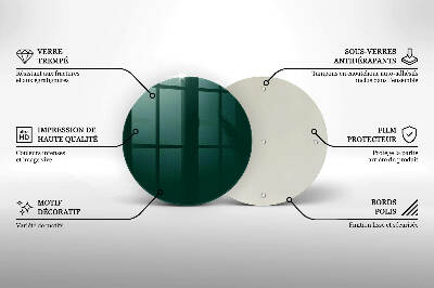 Glass candle plate Green colour