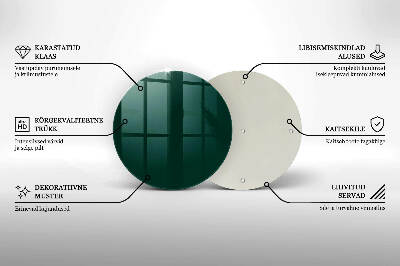Glass candle plate Green colour