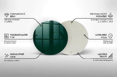 Glass candle plate Green colour