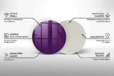 Glass candle plate Purple colour