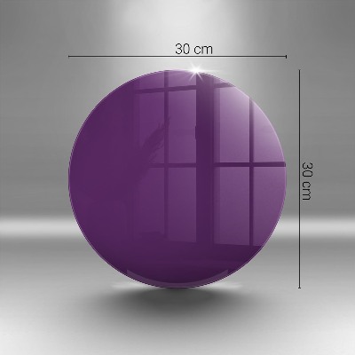 Glass candle plate Purple colour