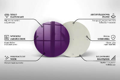 Glass candle plate Purple colour