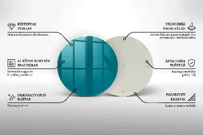 Glass candle plate Turquoise colour
