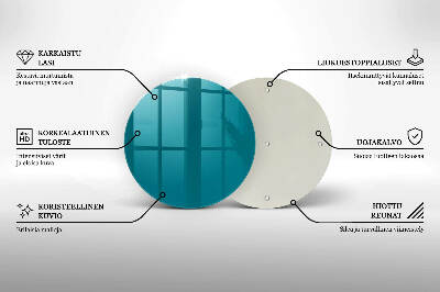 Glass candle plate Turquoise colour
