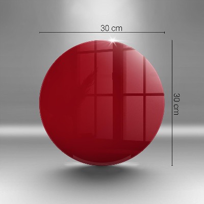 Grave candle plate Red colour