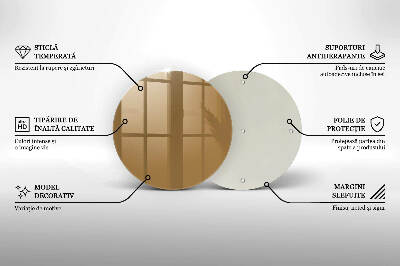 Glass candle plate Beige colour
