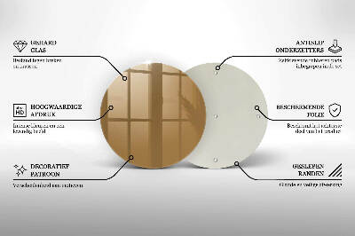 Glass candle plate Beige colour