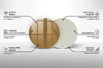 Glass candle plate Beige colour