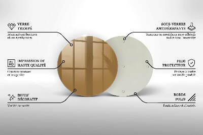 Glass candle plate Beige colour