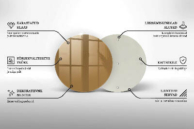 Glass candle plate Beige colour