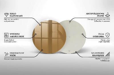 Glass candle plate Beige colour