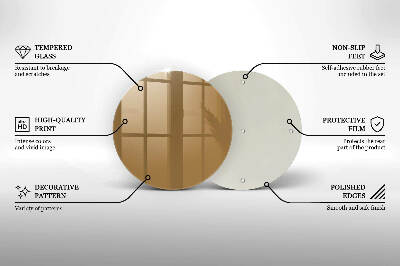 Glass candle plate Beige colour