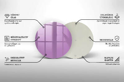 Grave candle plate Purple colour