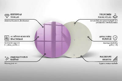 Grave candle plate Purple colour