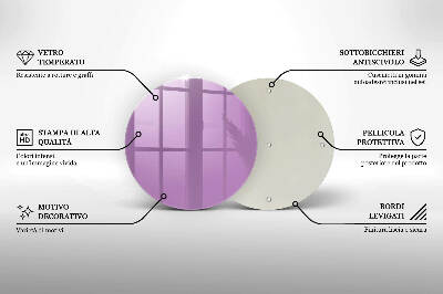 Grave candle plate Purple colour