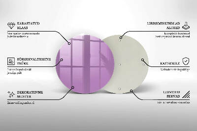 Grave candle plate Purple colour
