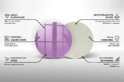 Grave candle plate Purple colour