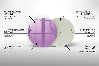 Grave candle plate Purple colour