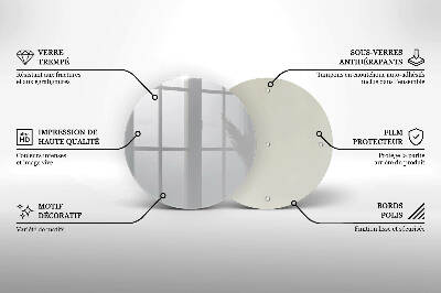 Glass candle plate Grey colour