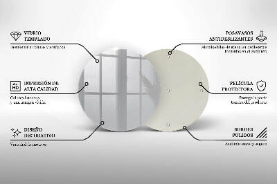 Glass candle plate Grey colour