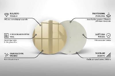 Glass candle plate Beige colour